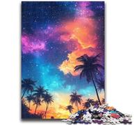 Puzzle 1000 pièces pour Adolescents Galaxy Beach Difficile à compléter mais Amusant et Humoristique avec Une Affiche Assortie et Une Feuille de Questions-réponses 26x38cm
