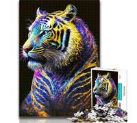 Puzzle 1000 pièces pour Adolescents Galaxy Fantasy Tiger, Jouets de Jeu stimulants, idéal comme Cadeau pour Toute la Famille 26x38cm