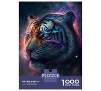 Puzzle 1000 Pièces pour Adolescents Galaxy Tiger Puzzles pour Adultes, Jeux Amusants, Décoration Murale, Cadeaux Anti-Stress 38x26cm/1000pcs