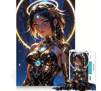 Puzzle 1000 pièces pour Adolescents Gardien cybernétique céleste,découpe Premium,Jeu Amusant et divertissant,Facile à Jouer,décoration de Noël (38x26cm)