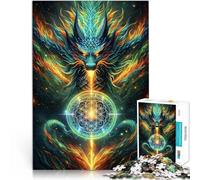 Puzzle 1000 pièces pour Adolescents Géométrie sacrée du Dragon Entraînez Votre Cerveau et Vos Mains Cadeau Amusant 50x70cm