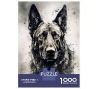 Puzzle 1000 Pièces pour Adolescents German Shepherd Dog Beauty Puzzle Jeu Manuel Cadeau pour Femmes Cadeaux Anti-Stress 38x26cm/1000pcs