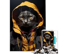 Puzzle 1000 pièces pour Adolescents Ghetto Cat Jeu Relaxant Jouet addictif pour cultiver la Patience idée Cadeau Apprentissage éducatif (Dimensions 38x26cm)