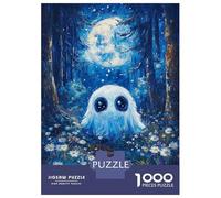 Puzzle 1000 Pièces pour Adolescents Ghost in The Moonlight Forest Puzzle pour Adultes Jeu Manuel Difficile Excellent Cadeau Anti-Stress 70x50cm/1000pcs