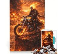 Puzzle 1000 pièces pour Adolescents Ghost Rider, Jeu Impossible, activités Amusantes à la Maison, Cadeaux d'anniversaire et de Noël Uniques 50x75cm