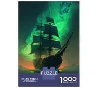 Puzzle 1000 Pièces pour Adolescents Ghost Ship Green Puzzles pour Adultes, Jeu De Réflexion, Assemblage De Motifs, Cadeaux d'anniversaire Et Cadeaux Uniques 52x38cm/1000pcs