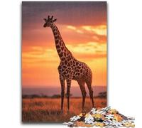 Puzzle 1000 pièces pour Adolescents, Girafe Africaine, Jouets éducatifs et Amusants, activités à la Maison, Cadeau d'anniversaire, Cadeau de Voyage, 26x38cm