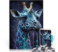 Puzzle 1000 pièces pour Adolescents Girafe Aimable Jouet éducatif intellectuel décompressant Interaction Parent-Enfant 38x26cm