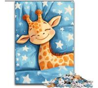 Puzzle 1000 pièces pour Adolescents Girafe endormie, Jeu intellectuel pour développer l'amour Entre Couples à partir de 14 Ans (Taille 50x75cm)