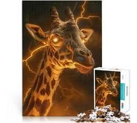 Puzzle 1000 pièces pour Adolescents Girafe Fantastique effrayante Activité familiale est idéal comme Cadeau pour Toute la Famille 75x50cm