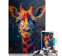 Puzzle 1000 pièces pour Adolescents Girafe Noire et dorée, Jeu Familial Anti-Stress, défi Difficile, renforce l'amour Entre Couples (38x26cm)