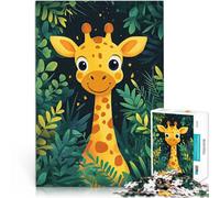 Puzzle 1000 pièces pour Adolescents Girafe Souriante dans la Jungle Casse-tête pour est idéal comme Cadeau pour Toute la Famille 52x38cm