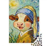 Puzzle 1000 Pièces pour Adolescents Girl with Cow Ears Puzzle Adulte Jeux Relaxants Décoration Intérieure Cadeaux d'anniversaire Et Cadeaux Uniques 52x38cm/1000pcs