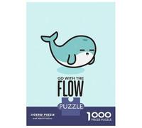 Puzzle 1000 Pièces pour Adolescents Go with The Flow Puzzles pour Adultes, Jeu De Réflexion, Assemblage De Motifs, Cadeaux d'anniversaire Et Cadeaux Uniques 52x38cm/1000pcs