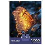 Puzzle 1000 Pièces pour Adolescents Golden Butterfly Puzzles pour Adolescents, Casse-tête, Jeu D'assemblage De Motifs, Cadeau d'anniversaire Unique 70x50cm/1000pcs