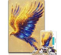 Puzzle 1000 pièces pour Adolescents Golden Phoenix, Difficile à réaliser mais Amusant et Humoristique, Cadeau d'anniversaire, Cadeaux, Art Mural 38x26cm
