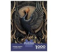 Puzzle 1000 Pièces pour Adolescents Golden Phoenix Relief Art Deco Puzzles pour Adolescents, Casse-tête, Jeu D'assemblage De Motifs, Cadeau d'anniversaire Unique 52x38cm/1000pcs