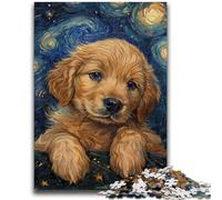Puzzle 1000 pièces pour Adolescents Golden Retriever Bébé Design Dynamique et Unique Expérience de Puzzle relaxante et stimulante 26x38cm