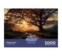 Puzzle 1000 Pièces pour Adolescents Golden Sunset River Landscape Puzzle Adulte Jeux Relaxants Décoration Intérieure Cadeaux d'anniversaire Et Cadeaux Uniques 70x50cm/1000pcs