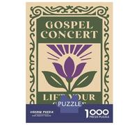 Puzzle 1000 Pièces pour Adolescents Gospel Concert Poster Puzzles pour Adultes - Jeux Amusants Et Anti-Stress - Cadeaux Uniques pour Anniversaire Et Noël 52x38cm/1000pcs