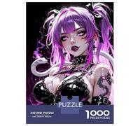 Puzzle 1000 Pièces pour Adolescents Gothic Anime Girl with Snake Puzzles pour Adultes, Jeu De Réflexion, Assemblage De Motifs, Cadeaux d'anniversaire Et Cadeaux Uniques 38x26cm/1000pcs