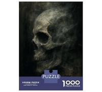 Puzzle 1000 Pièces pour Adolescents Gothic Dark Skull Art Puzzles pour Adultes, Jeu De Réflexion, Assemblage De Motifs, Cadeaux d'anniversaire Et Cadeaux Uniques 70x50cm/1000pcs