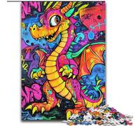 Puzzle 1000 pièces pour Adolescents Graffiti Dragon, Jeux, Jouets, Cadeaux d'anniversaire Uniques pour Les Enfants de 14 Ans et Plus (Taille 26x38cm)
