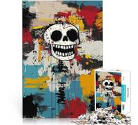 Puzzle 1000 pièces pour Adolescents Graffiti Original représentant Un crâne Heureux Jeux Amusants Cadeaux du Père Noël Secret 26x38cm