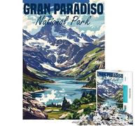 Puzzle 1000 pièces pour Adolescents Gran Paradiso Italie Puzzle Anti-Stress Jeu d'analyse et de logique défi à relever (Dimensions 38x52cm)