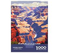 Puzzle 1000 Pièces pour Adolescents Grand Canyon National Park Illustration Puzzles pour Adultes, Jeu De Réflexion, Assemblage De Motifs, Cadeaux d'anniversaire Et Cadeaux Uniques 52x38cm/1000pcs