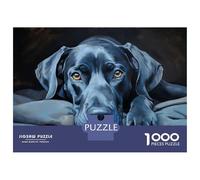 Puzzle 1000 Pièces pour Adolescents Great Dane in Blue Puzzles pour Adultes, Jeux Amusants, Décoration Murale, Cadeaux Anti-Stress 52x38cm/1000pcs