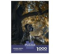 Puzzle 1000 Pièces pour Adolescents Great Dane Under A Tree Puzzles pour Adultes - Jeu Manuel - Assemblage De Motifs - Cadeau d'anniversaire Unique 70x50cm/1000pcs