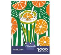 Puzzle 1000 Pièces pour Adolescents Green Italian Drink Art Puzzle Adulte - Jeu De Construction - Difficile - Cadeau Unique pour Anniversaire Et Noël 52x38cm/1000pcs
