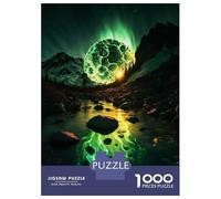Puzzle 1000 Pièces pour Adolescents Green Light in Galaxy Puzzle pour Adultes Jeu Manuel Difficile Excellent Cadeau Anti-Stress 52x38cm/1000pcs