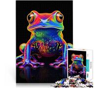 Puzzle 1000 pièces pour Adolescents Grenouille néon Défi Difficile pour soulager Le Stress Convient aux Couples 50x70cm