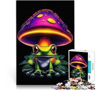 Puzzle 1000 pièces pour Adolescents Grenouille sous Un Champignon Analyse et logique Chaque pièce est Unique - Jeu Familial Stimulant et Amusant 50x70cm