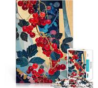 Puzzle 1000 pièces pour Adolescents Groseilles Rouges en Techniques Mixtes Casse-tête Renforcer l'amour Entre Les Couples 50x70cm