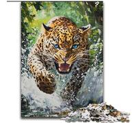 Puzzle 1000 pièces pour Adolescents Guépard Courant, Aide Le Cerveau à exercer des Jouets addictifs pour cultiver la Patience Décoration Parfaite 50x75cm
