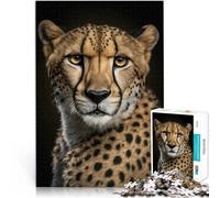 Puzzle 1000 pièces pour Adolescents Guépard Difficile à réaliser mais Amusant et Humoristique décoration Murale 52x38cm