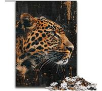 Puzzle 1000 pièces pour Adolescents Guépard, Jouets Anti-Stress, Cadeaux d'anniversaire Uniques pour Les 14 Ans et Plus (Taille 50x75cm)