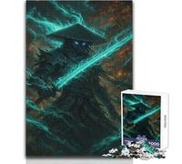 Puzzle 1000 pièces pour Adolescents Guerrier Mystique avec épée Lumineuse Vacances à la Maison Jeux de détente Cadeaux pour Femmes et Hommes (Taille 50x75cm)