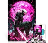 Puzzle 1000 pièces pour Adolescents Guerrier Noir avec Lune Rose Analyse et logique Liste de souhaits avec Le Père Noël 52x38cm