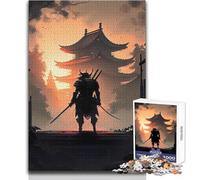 Puzzle 1000 pièces pour Adolescents - Guerrier samouraï - Jeu intellectuel Japonais - Améliore la mémoire - Cadeau d'anniversaire - Dimensions:50x75cm