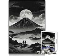 Puzzle 1000 pièces pour Adolescents - Guerrier samouraï - Mont Fuji - Jeu intellectuel - Stimule la mémoire - Cadeau d'anniversaire - Dimensions:38x52cm