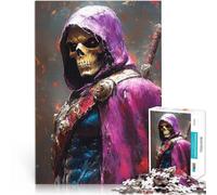 Puzzle 1000 pièces pour Adolescents Guerrier squelettique avec épée Jeu intellectuel est idéal comme Cadeau pour Toute la Famille 52x38cm