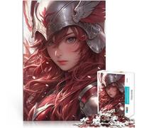 Puzzle 1000 pièces pour Adolescents Guerrière aux Cheveux Roux Défi Difficile pour soulager Le Stress Œuvre d'art 75x50cm