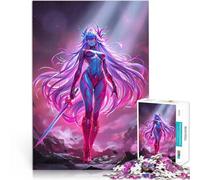 Puzzle 1000 pièces pour Adolescents Guerrière d'anime Entraînez Votre Cerveau et Vos Mains Améliorer la mémoire 50x70cm