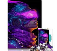 Puzzle 1000 pièces pour Adolescents, Guerriers Néon, Difficile à réaliser, mais Amusant et Humoristique, Cadeau d'anniversaire, décoration Murale (75x50cm)