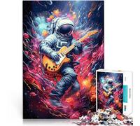 Puzzle 1000 pièces pour Adolescents Guitare électrique Astronaute Analyse et logique est idéal comme Cadeau pour Toute la Famille 52x38cm