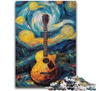 Puzzle 1000 pièces pour Adolescents Guitare sous Le Ciel Nocturne 1000 pièces pour Adolescents, Relax Games est Un pour Toute la Famille (26x38cm)